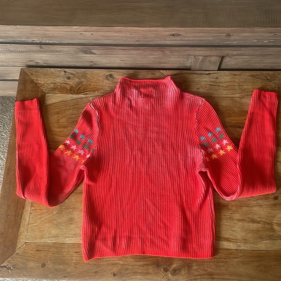 Ski sweater - cropped - red orange- size M - Picture 4 of 4
